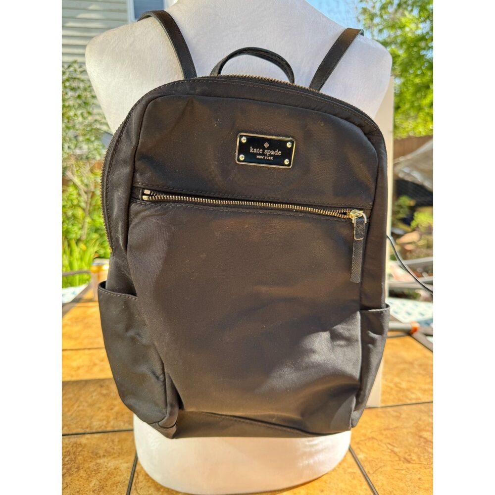 Kate Spade Nylon Medium Backpack Adjustable Straps Gold Hardware